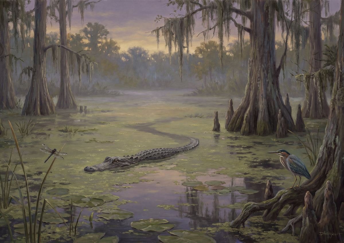 Alligator Eyes Above the Water jigsaw puzzle