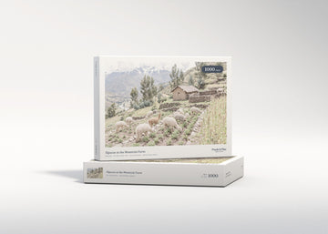 Alpacas at the Mountain Farm jigsaw puzzle - gift box