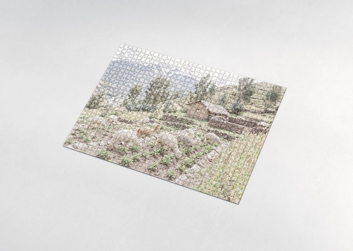 Alpacas at the Mountain Farm jigsaw puzzle - assembled puzzle