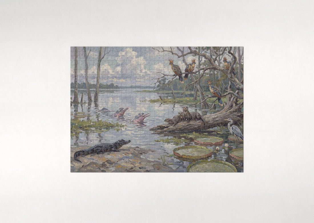 Amazon River Wildlife jigsaw puzzle - gift box