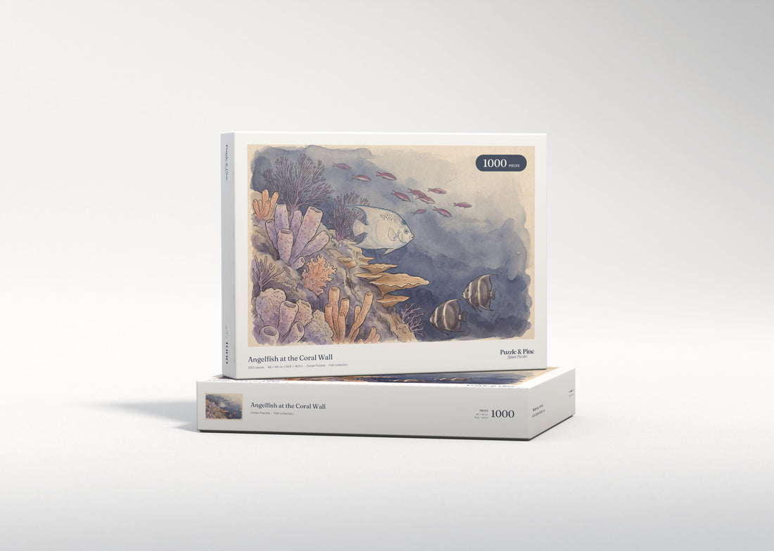 Angelfish at the Coral Wall jigsaw puzzle - gift box