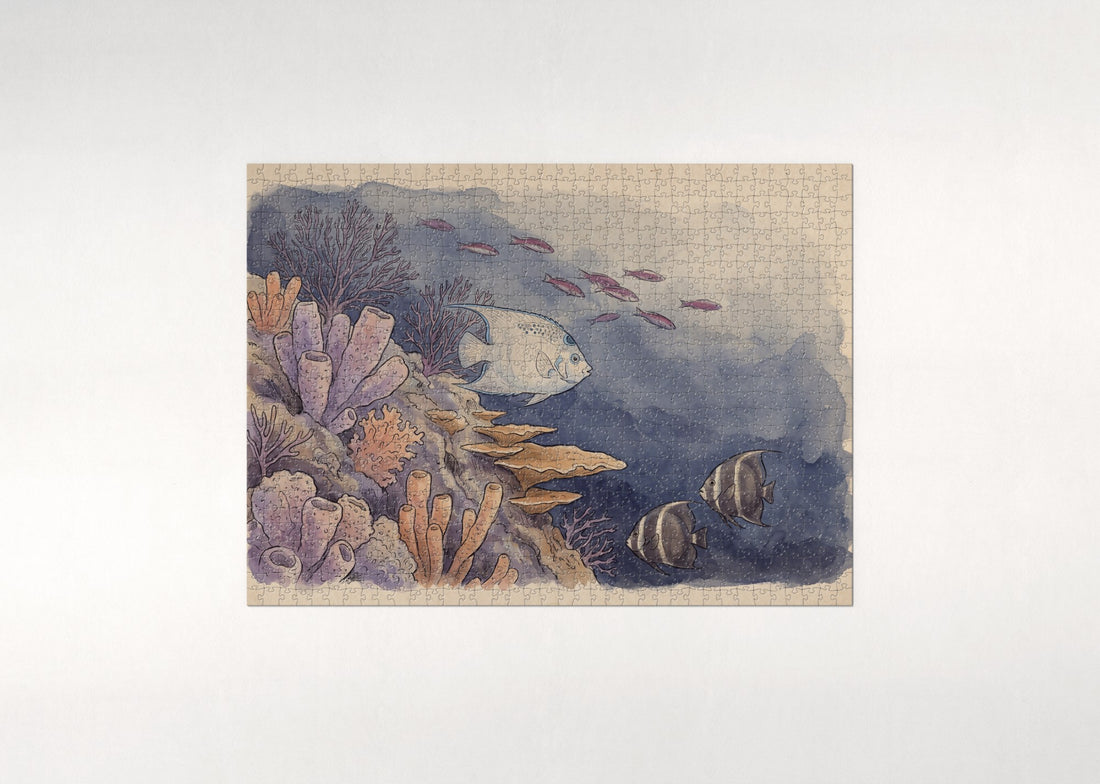 Angelfish at the Coral Wall jigsaw puzzle - gift box
