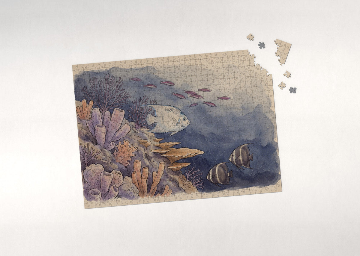 Angelfish at the Coral Wall jigsaw puzzle - puzzle with loose pieces