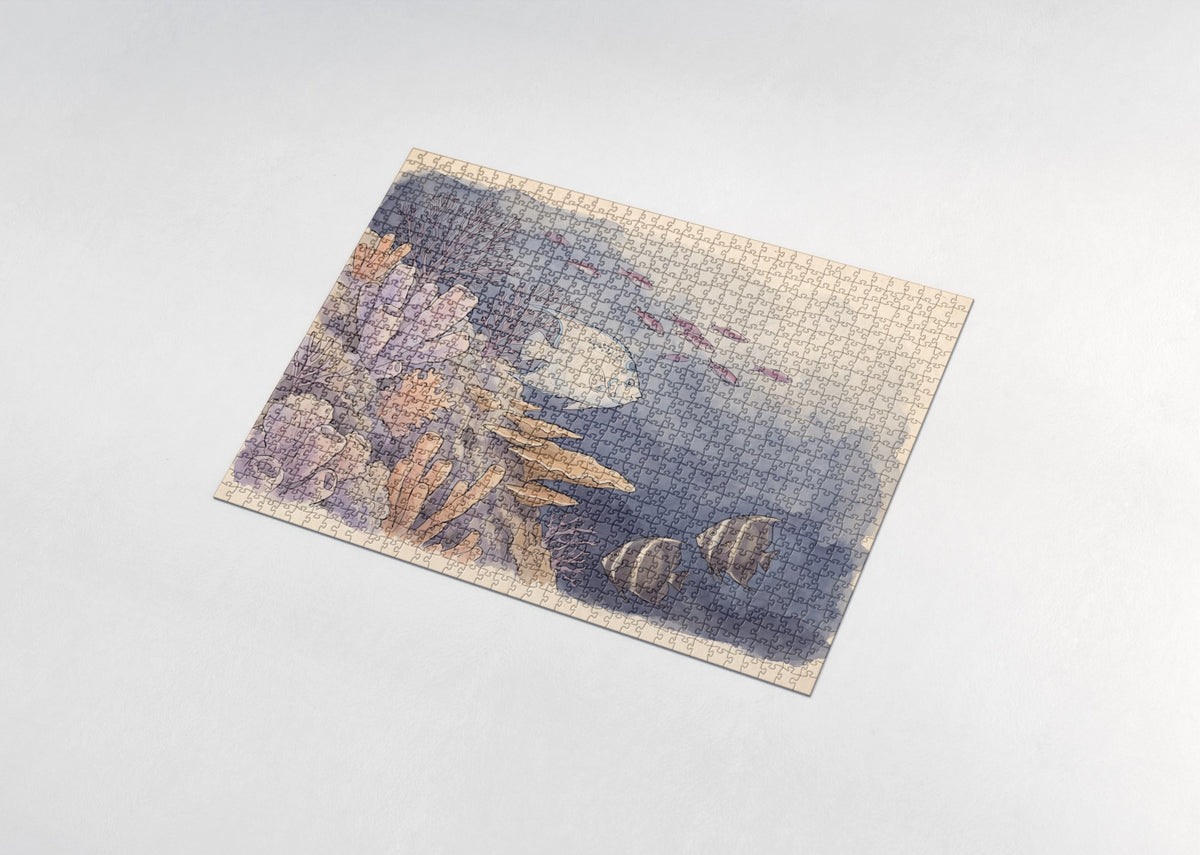 Angelfish at the Coral Wall jigsaw puzzle - assembled puzzle