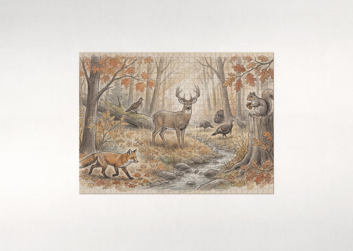 Animals of the Autumn Forest jigsaw puzzle - flat puzzle