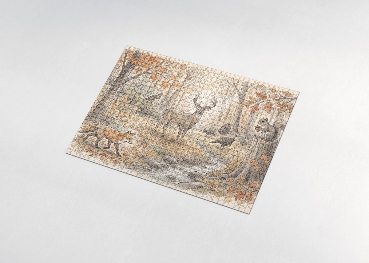 Animals of the Autumn Forest jigsaw puzzle - assembled puzzle