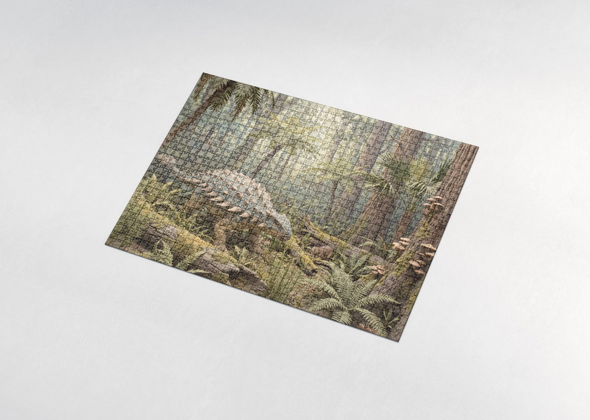 Ankylosaurus in the Fern Forest jigsaw puzzle - assembled puzzle