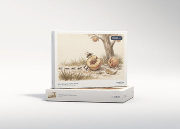 Ants Along the Fallen Peach jigsaw puzzle - gift box