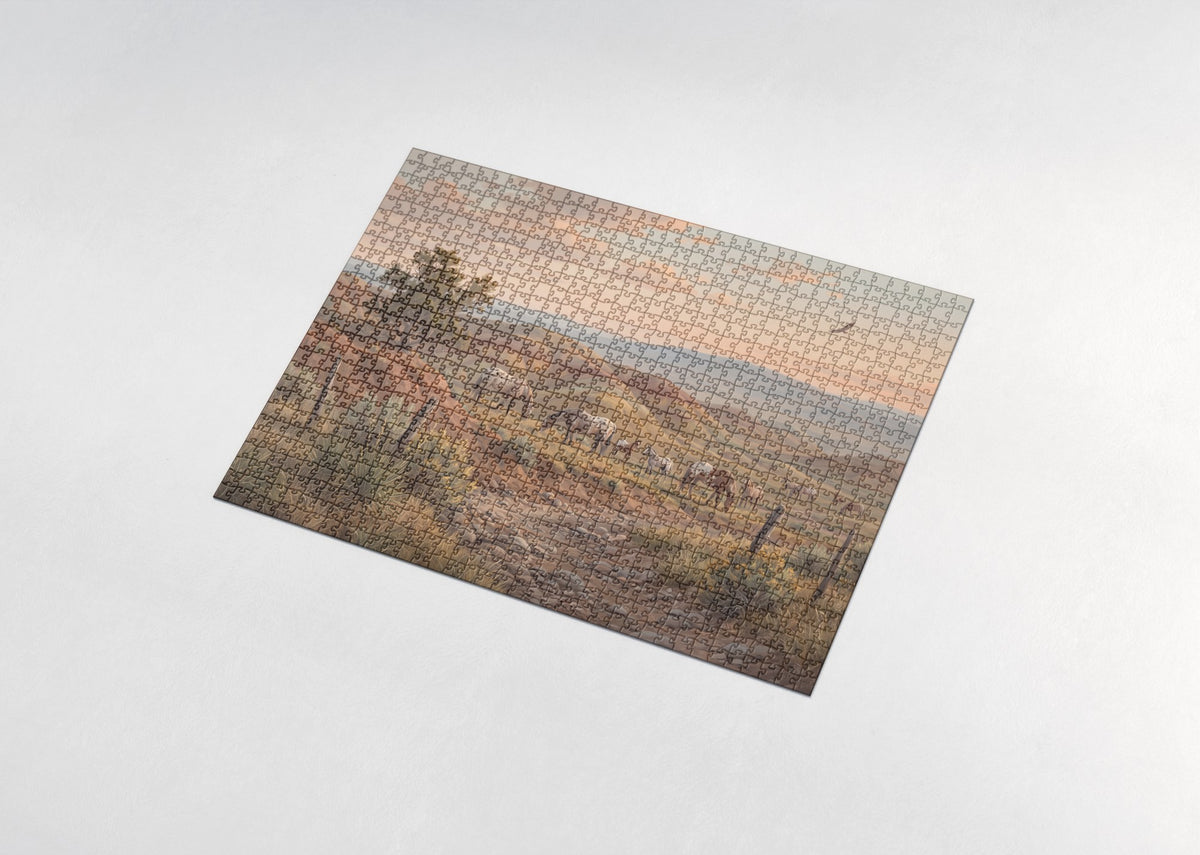 Appaloosa Herd on the Painted Hills jigsaw puzzle - assembled puzzle