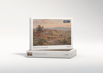Appaloosa Herd on the Painted Hills jigsaw puzzle - gift box