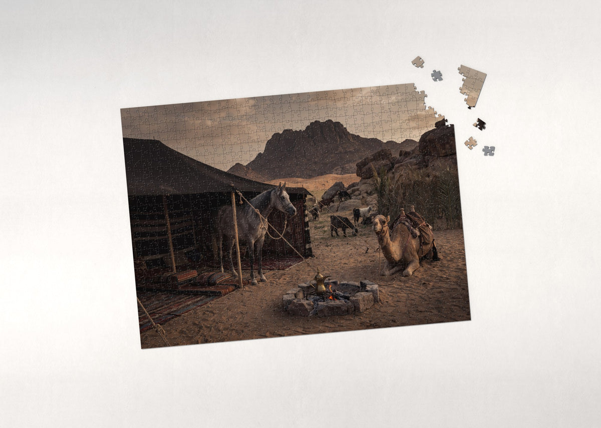 Arabian at the Bedouin Camp jigsaw puzzle - puzzle with loose pieces