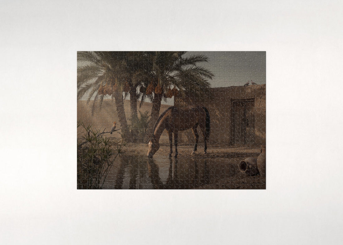 Arabian at the Palm Oasis jigsaw puzzle - gift box