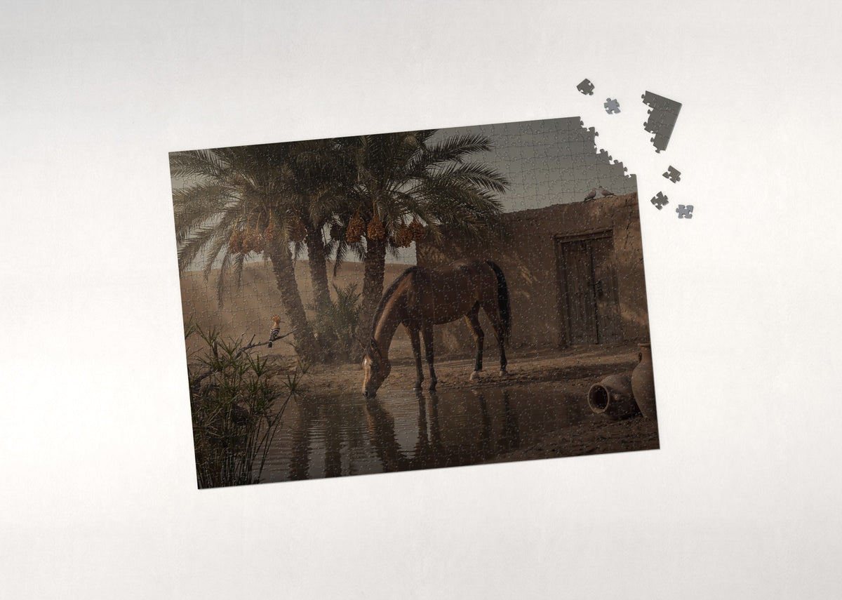 Arabian at the Palm Oasis jigsaw puzzle - puzzle with loose pieces