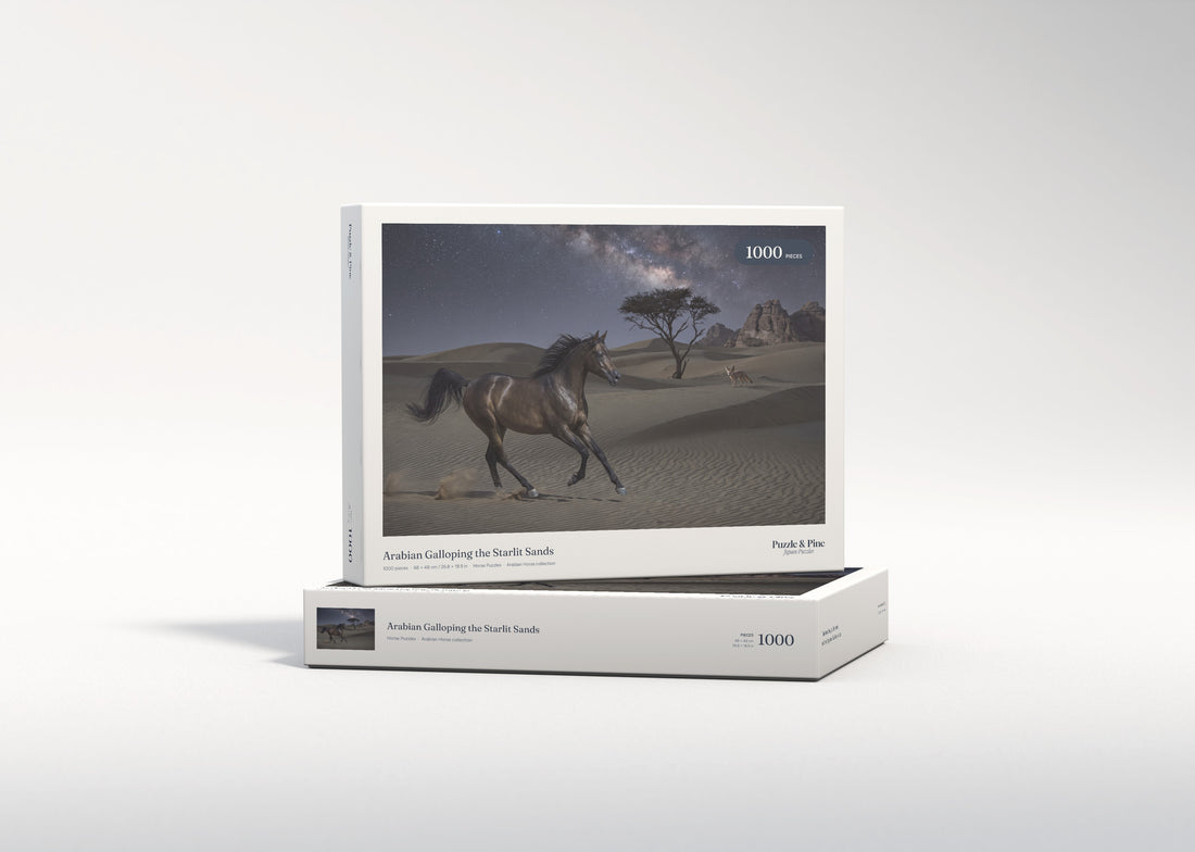 Arabian Galloping the Starlit Sands jigsaw puzzle - gift box