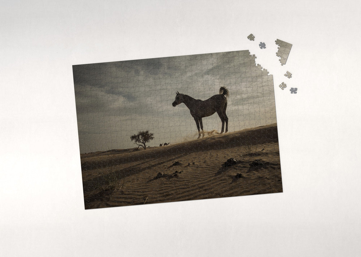 Arabian in the Desert Dunes jigsaw puzzle - puzzle with loose pieces