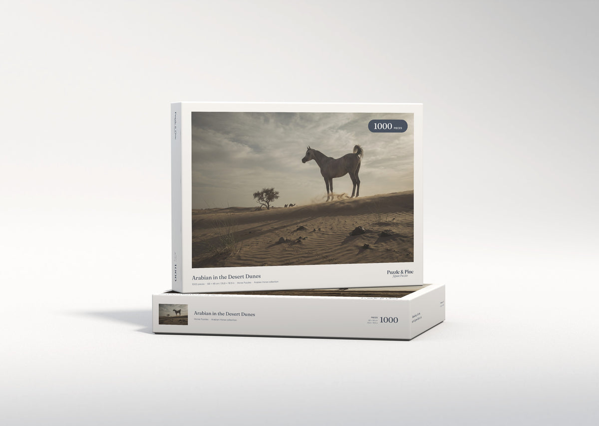 Arabian in the Desert Dunes jigsaw puzzle - gift box