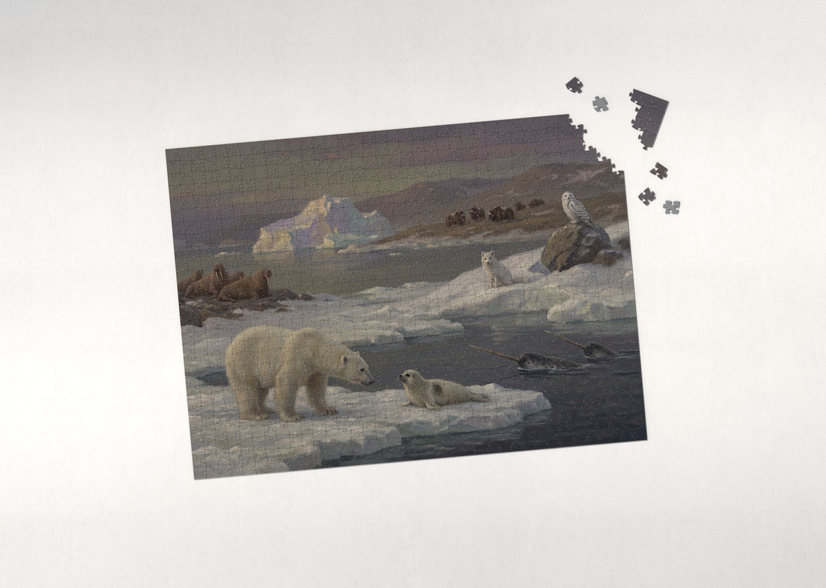 Arctic Animals Collage jigsaw puzzle - puzzle with loose pieces