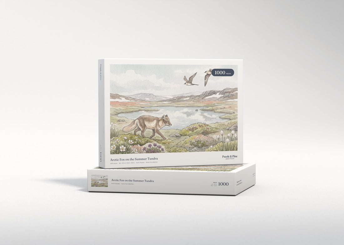 Arctic Fox on the Summer Tundra jigsaw puzzle - gift box