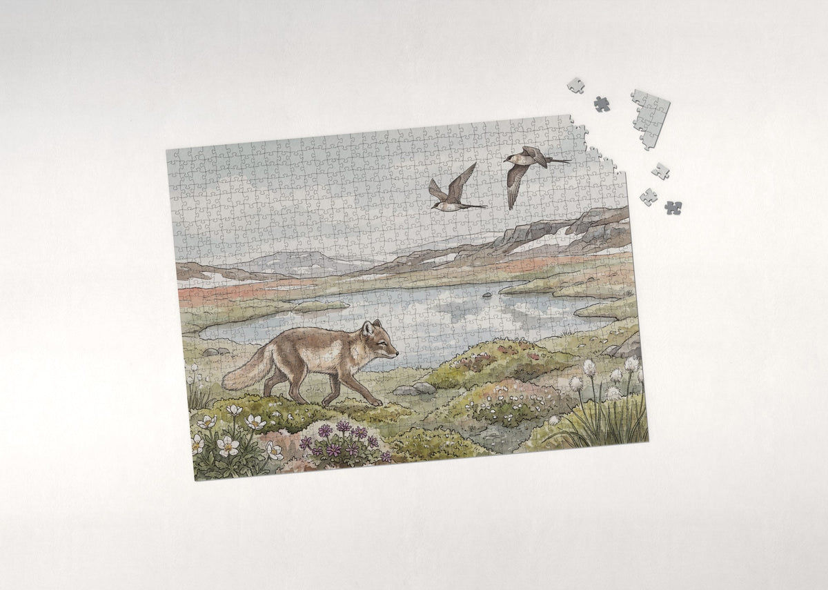Arctic Fox on the Summer Tundra jigsaw puzzle - puzzle with loose pieces