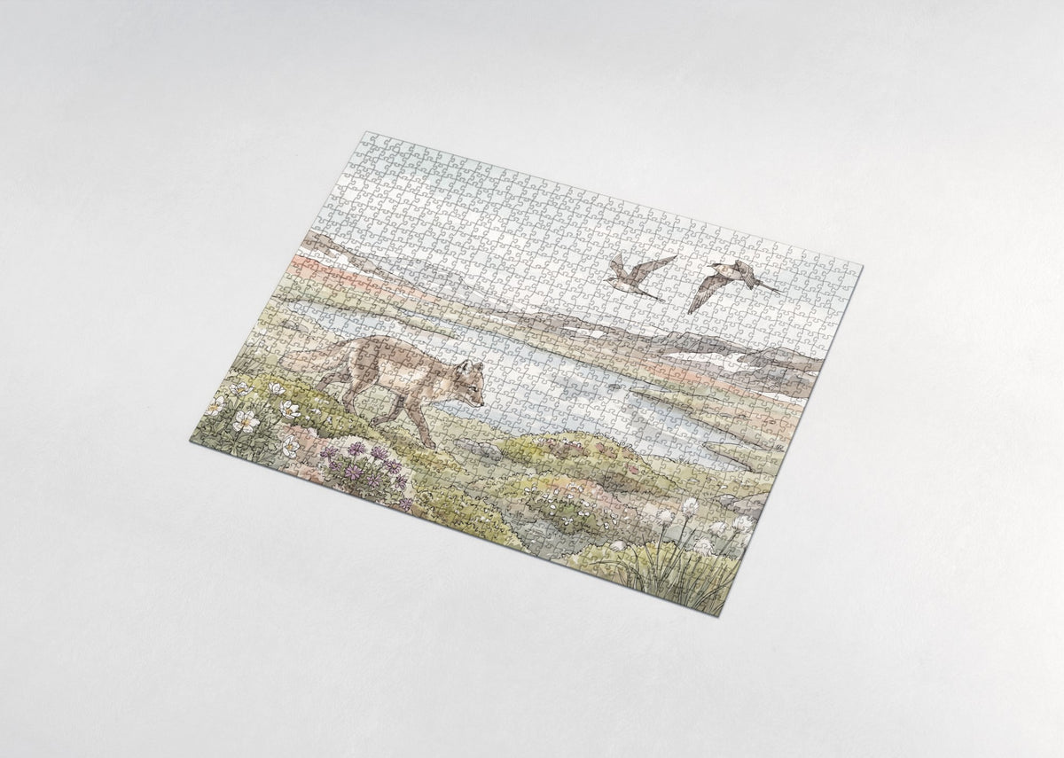 Arctic Fox on the Summer Tundra jigsaw puzzle - assembled puzzle