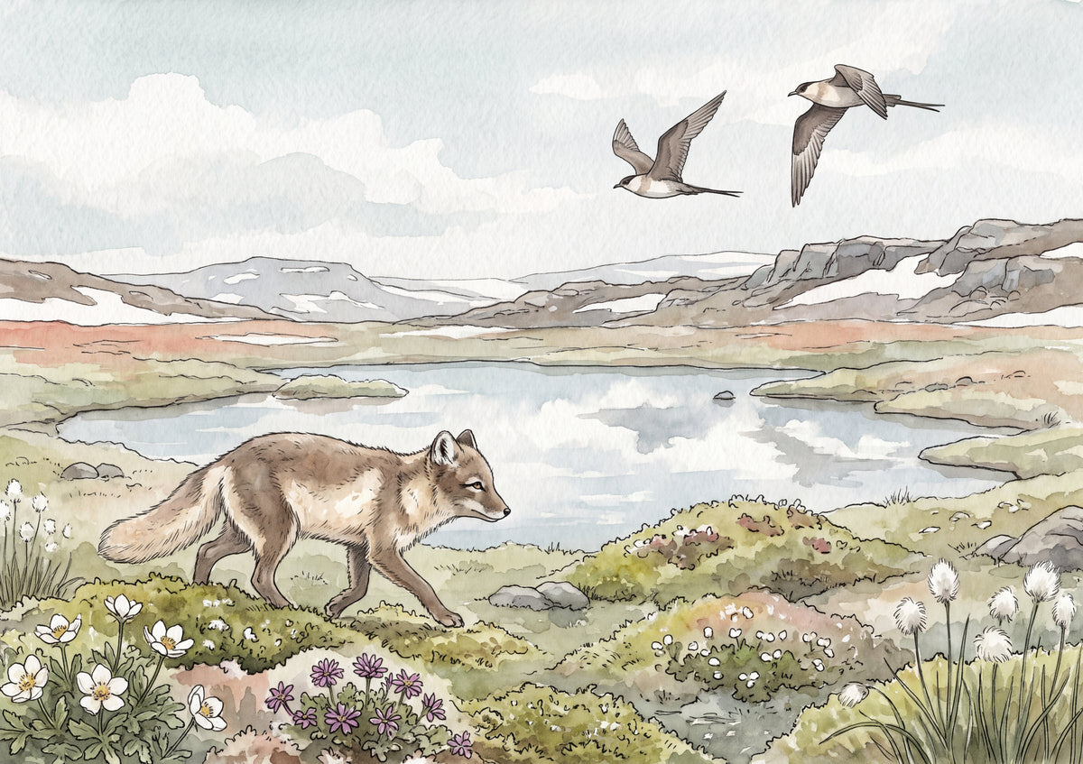 Arctic Fox on the Summer Tundra jigsaw puzzle