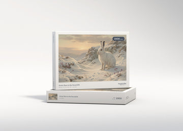 Arctic Hare in the Snowdrift jigsaw puzzle - gift box