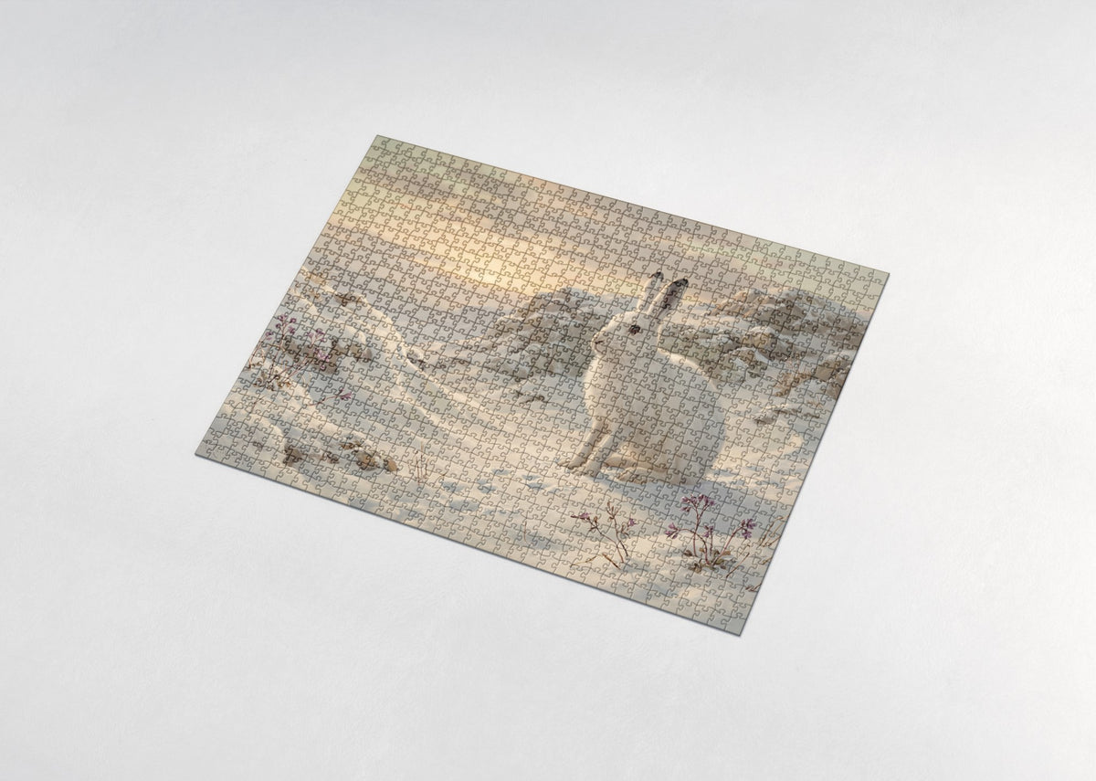Arctic Hare in the Snowdrift jigsaw puzzle - assembled puzzle