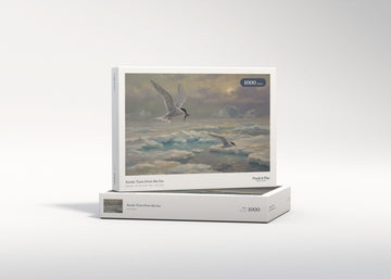 Arctic Tern Over the Ice jigsaw puzzle - gift box