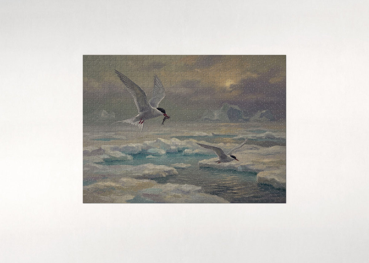 Arctic Tern Over the Ice jigsaw puzzle - flat puzzle