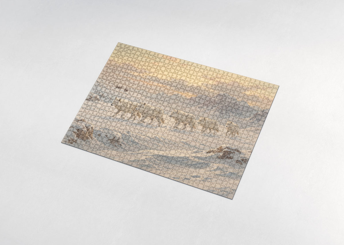 Arctic Wolf Pack in the Snow jigsaw puzzle - assembled puzzle