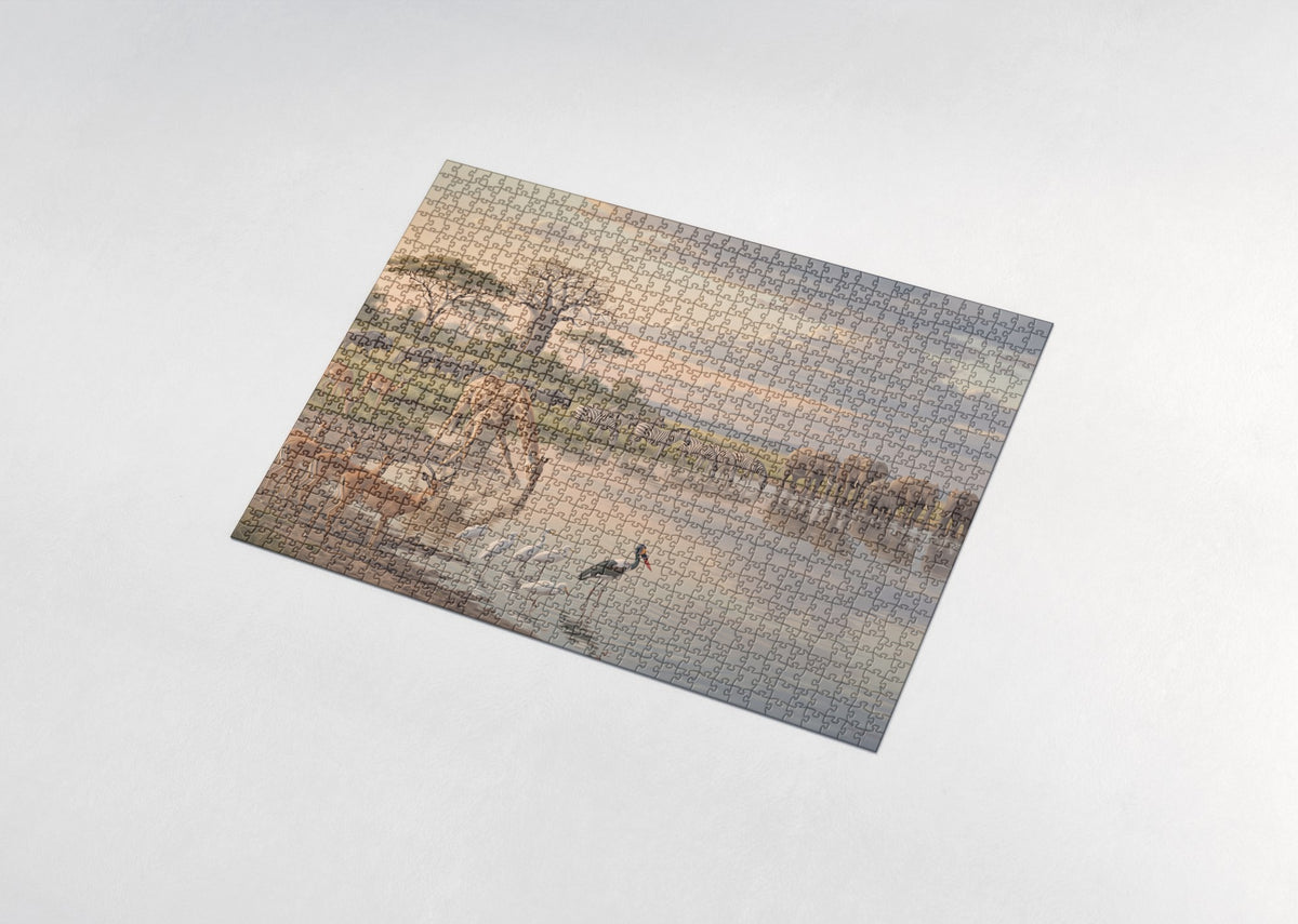 At the Watering Hole jigsaw puzzle - assembled puzzle