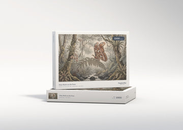 Atlas Moth on the Fern jigsaw puzzle - gift box