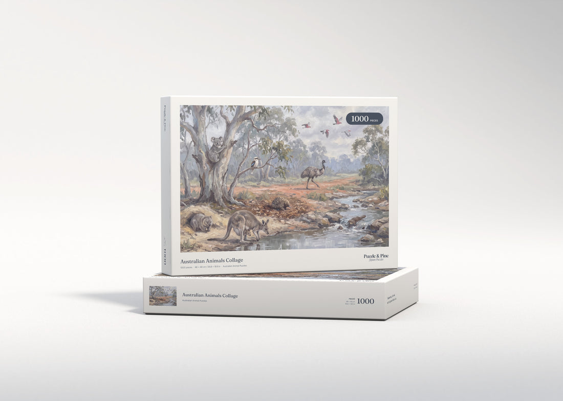 Australian Animals Collage jigsaw puzzle - gift box