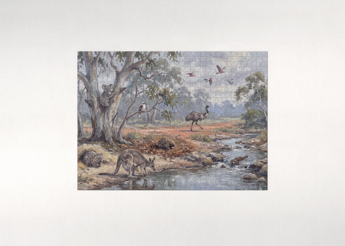 Australian Animals Collage jigsaw puzzle - gift box