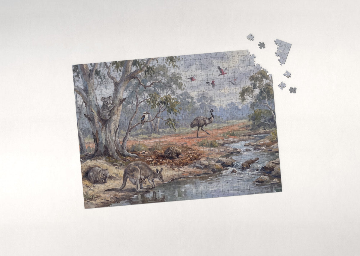 Australian Animals Collage jigsaw puzzle - puzzle with loose pieces