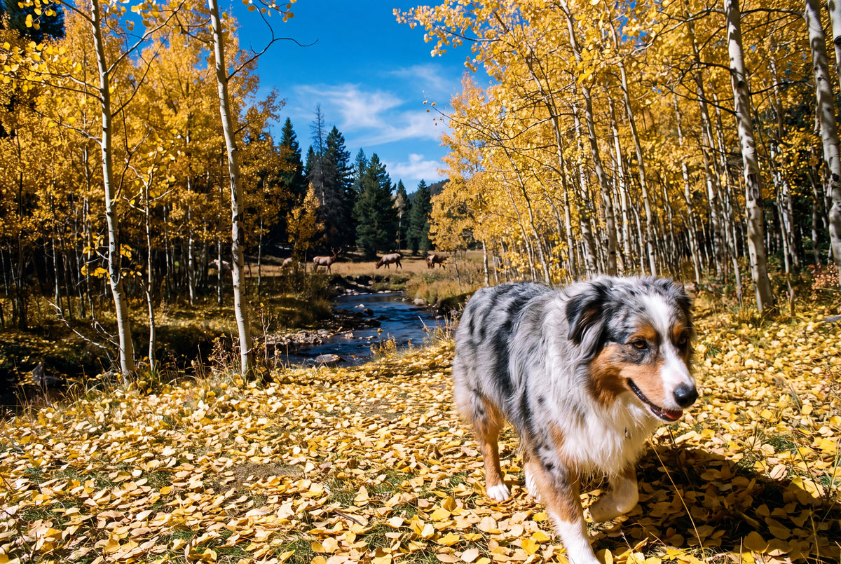 Australian Shepherd in the Aspen Grove jigsaw puzzle