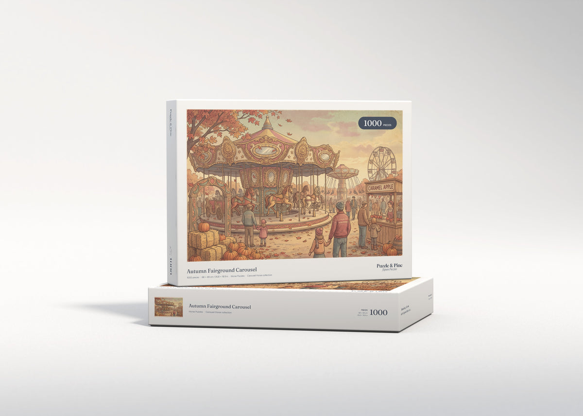 Autumn Fairground Carousel jigsaw puzzle - gift box