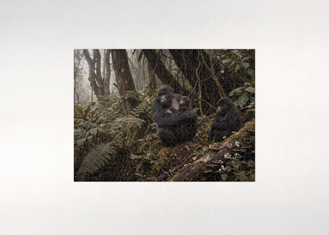 Baby Gorilla with Its Mother jigsaw puzzle - gift box