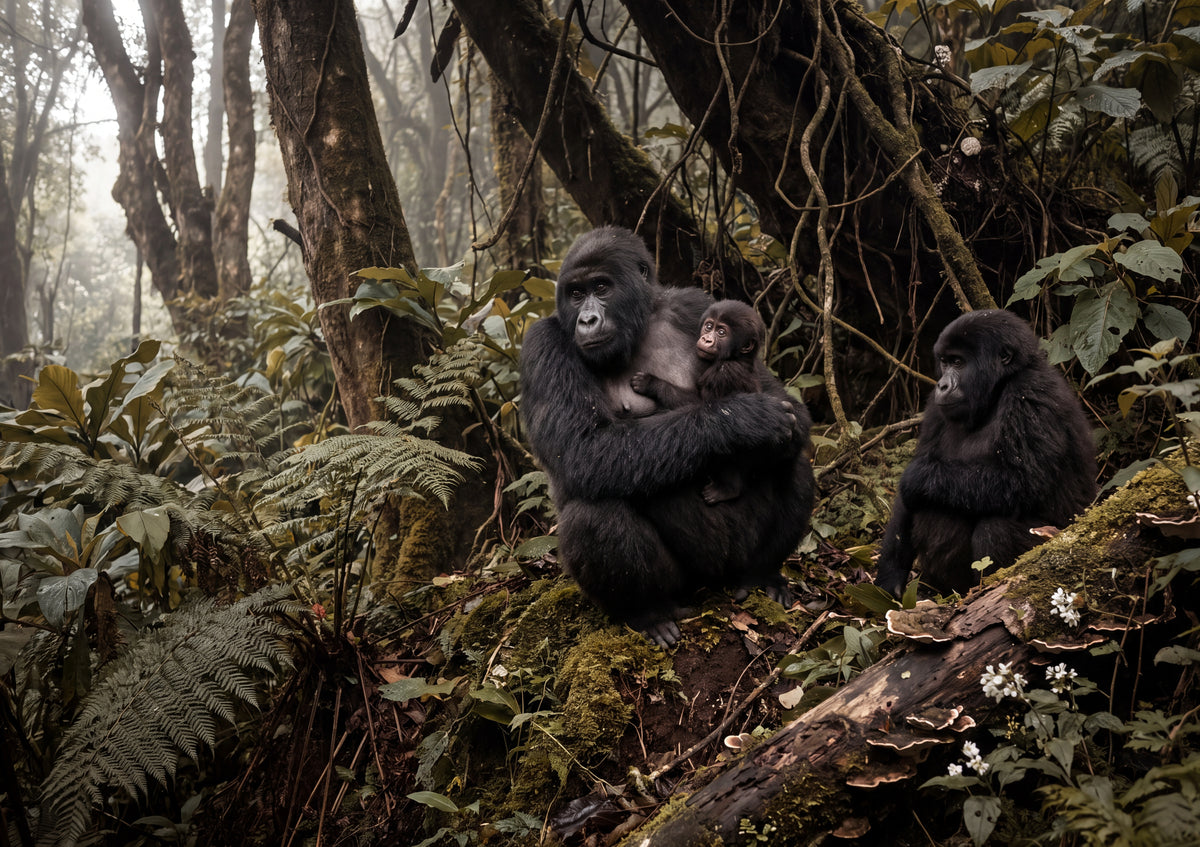 Baby Gorilla with Its Mother jigsaw puzzle