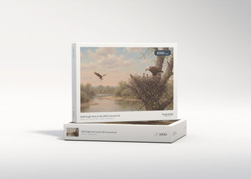 Bald Eagle Nest in the Old Cottonwood jigsaw puzzle - gift box