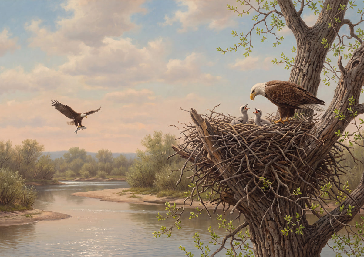 Bald Eagle Nest in the Old Cottonwood jigsaw puzzle