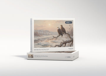 Bald Eagle Pair at the Winter Roost jigsaw puzzle - gift box
