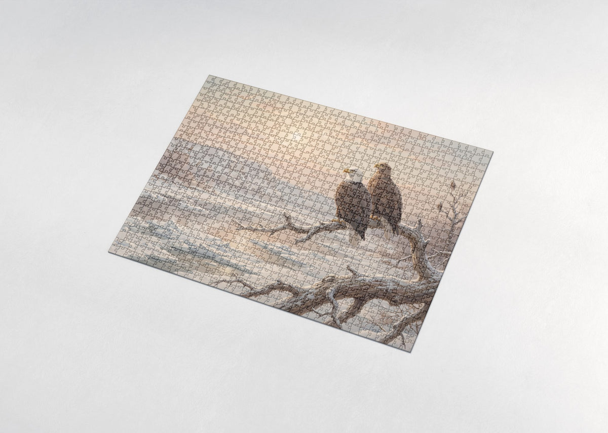 Bald Eagle Pair at the Winter Roost jigsaw puzzle - assembled puzzle