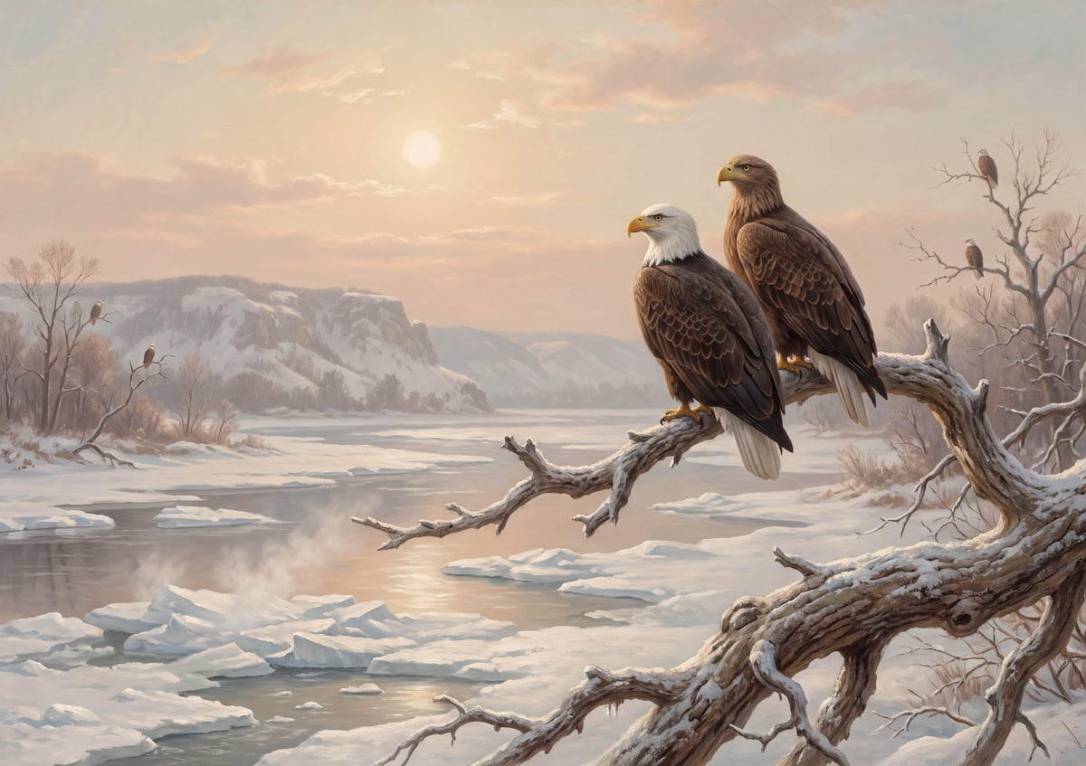 Bald Eagle Pair at the Winter Roost jigsaw puzzle