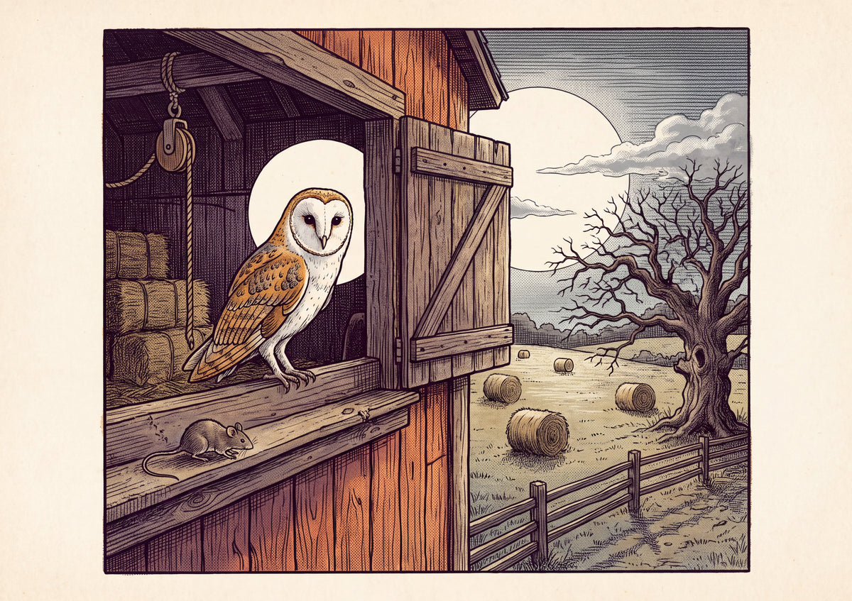 Barn Owl at the Moonlit Hayloft jigsaw puzzle