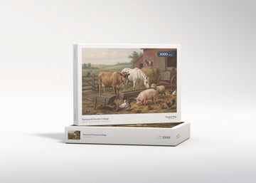 Barnyard Friends Collage jigsaw puzzle - gift box