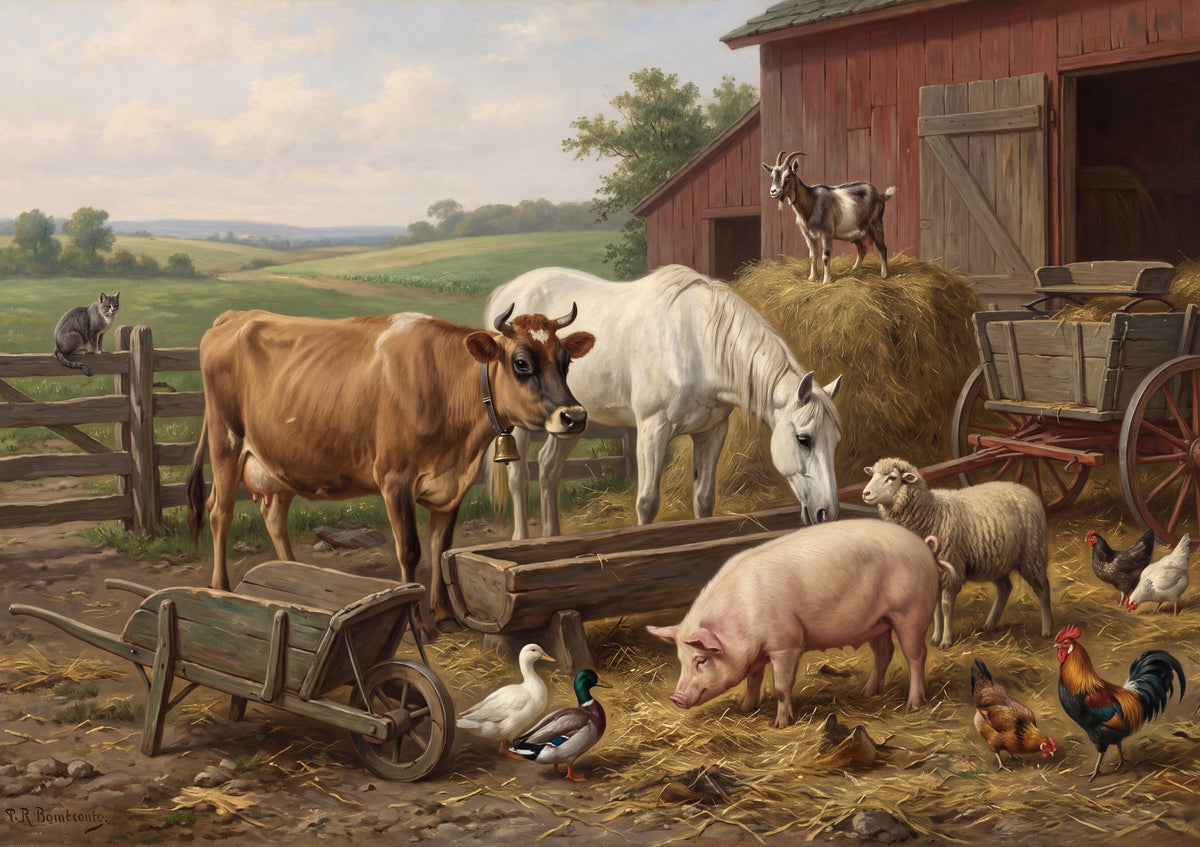 Barnyard Friends Collage jigsaw puzzle