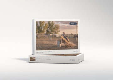 Barrel Racing at the County Rodeo jigsaw puzzle - gift box