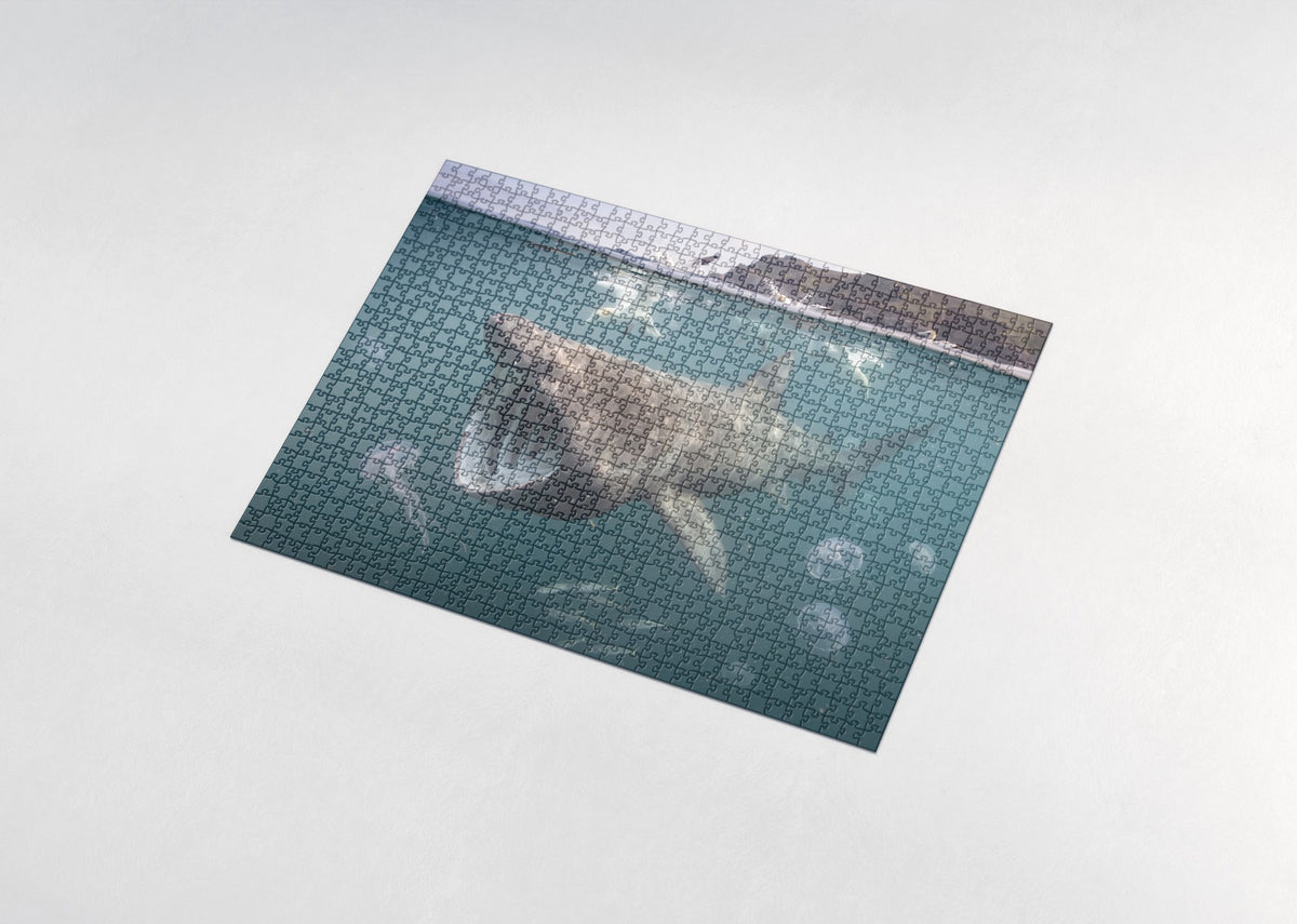 Basking Shark in the Plankton Bloom jigsaw puzzle - assembled puzzle