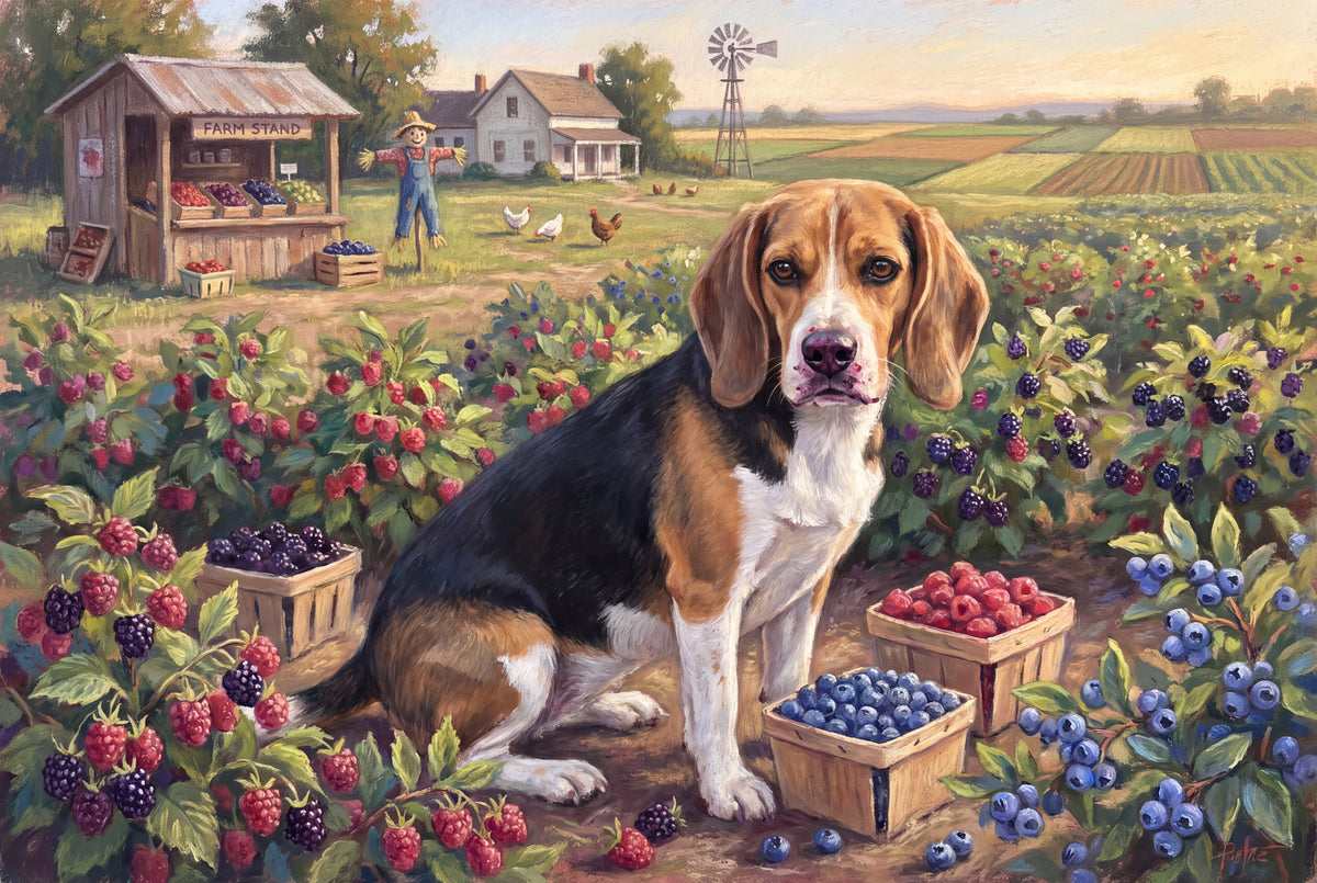 Beagle in the Berry Patch jigsaw puzzle